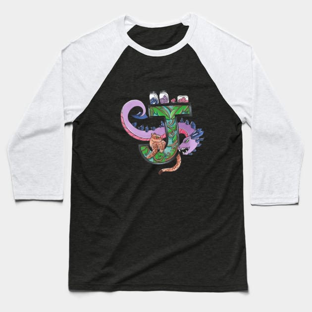 Jewel dragon Baseball T-Shirt by BeksSketches